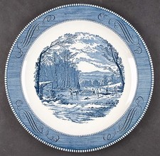 Royal Currier and Ives Blue Chop Plate 5979125 picture