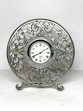 Lenox Pewter Filigree Clock by Kirk Stieff 3.75” picture