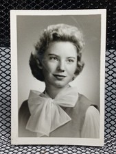 c.1950's Buhler Kansas Blonde Teen Girl Studio Bow Fashion Vintage Photograph picture
