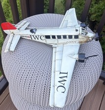 Vintage IWC Advertising Metal Model Airplane Plane Aviation Large 17