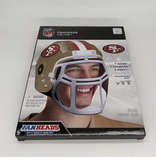 NFL FanHeads 49ers Helmet – Adjustable Paper Helmet NWT picture