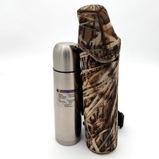Vintage Liquid Solution Bullet24 Thermos W/ Wavery Camo Carry Sleeve 24oz picture