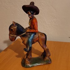 Vintage H.S Andy Anderson Cowboy on Horseback Chalkware Sculpture RARE sculptur picture