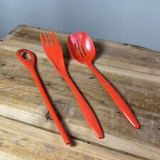 Vintage Red Rosti Melamine Plastic Serving Utensils Modern Kitchen Cooking MCM picture
