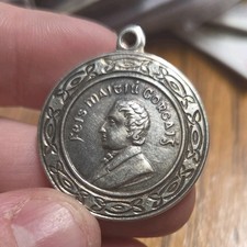 Ireland  Father Mathew Hall silver medal by J.Hilser Cork 925 rare picture