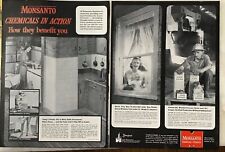 1955 two page magazine ad for Monsanto - How chemicals in action benefit you picture