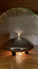 VTG MCM Cuda Galaxy 101 Fiber Optic Spaceship Lamp-8” ID Changes Colors-WORKS picture