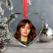 Ella Purnell Christmas Ornament, Celebrity Fan Holiday Gift, Acrylic or Glass picture