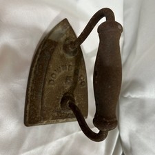 Antique Cast Iron “Sad Iron” Or Flat Iron With Metal Handle Downs & Co. picture