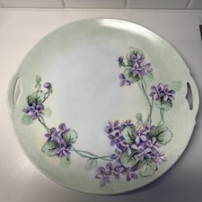 Antique 1890-1915 KPM Wilkinson Porcelain Hand Painted Handled Plate picture