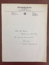 WILLIAM ROSE BENET HANDWRITTEN LTR SIGNED PULITZER PRIZE POETRY SATURDAY REVIEW picture