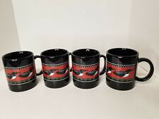 Set Of 4 Vintage Linyi Duck Black Decoy  Silver Phoenix Holiday Mugs picture
