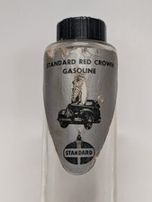antique Red Crown Gasoline sample / educational bottle Standard oil picture