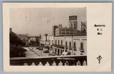 RPPC Monterrey Nuevo Leon Mexico Hotel Bermuda, 3 Hotels, Photo Postcard 1947 picture