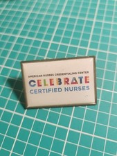 Vtg American Nurses Credentialing Center Celebrate Gold Tone Lapel Pin picture
