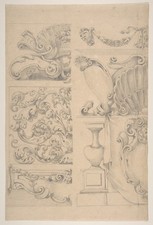 Agostino Mitelli Cartouches Sea-Shells Vintage Design Glossy Reprint Wall Art picture