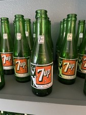 Vintage 1950s 7-Up Painted Label Bottle | Alaska ACL | Sold Individually picture