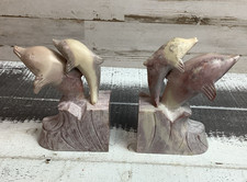 Wind Rose Onyx/Marble Dolphin Book Ends picture