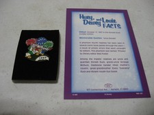 Willabee & Ward #23 Disney Huey Dewey & Louie 1937 Pin & Fact Card picture