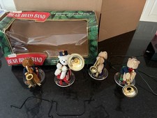 Vintage Mr. Christmas Bear Brass Band Animated Musical 4 Pc READ Box 1995 picture