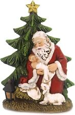 Roman Christmas 6.25  Kneeling Santa With Tree Figurine Wafer Figure picture