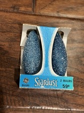 Vtg NOS GE C-7 Stardust Sugar Christmas Bulbs Blue picture