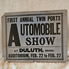 Vintage 1st Annual Twin  Ports Auto Show Duluth Minnesota Poster picture