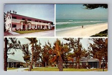 Longboat Key FL-Florida, Cottages and Beach, Postal Standard Vintage Postcard picture