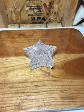VTG Zajecar 24% Lead Crystal Star-Shaped Lidded Trinket or Candy Dish Yugoslavia picture