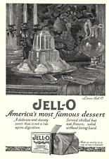 1920s JELL-O AMERICA'S MOST FAMOUS DESSERT PRINT ADVERTISEMENT Z1789 picture