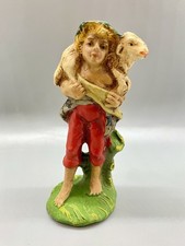 Vintage Fontanini Shepherd Boy Sheep Nativity Scene Figurine Italy 3.25