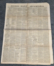 Boston Daily Advertiser Saturday Moring Sept. 13 1862 NEWSPAPER picture
