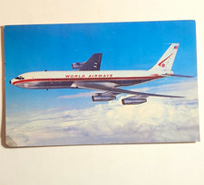 World Airways Boeing 707 Intercontinental Jetliner Postcard picture