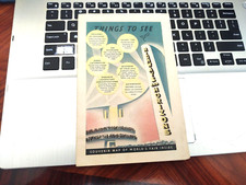 Vintage 1939-40 NY Worlds Fair Advertising Brochure & MAP - GENERAL MOTORS picture
