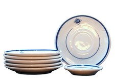 Erie Railroad Dining Car 6 Demitasse Saucers & 1 Butter Warwick Starucca-Reverse picture