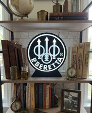 Vintage P. Beretta sign - USB LED 3D printing - Armory decoration 22cm picture