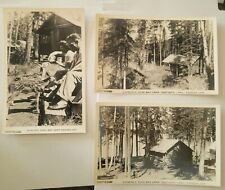 3 Vintage Kenora Ontario Hayberg's Echo Bay Camp Dogtooth Lake Cabin Postcard F5 picture