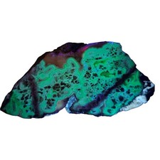 Flor de Duranzo Mexico Peach Flower Agate 9.1 oz Cut & Face-Polished UV Green  picture