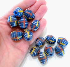 14 Large Antique Handmade Glass Trade Beads picture