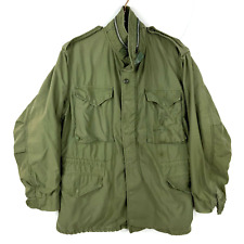 Vintage Usmc Military Field Jacket Lined Size Large Green Vietnam Era 60s picture