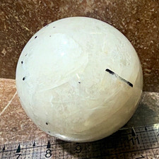 Large natural tourmaline quartz sphere 3LB 1.6oz polished sphere crystal  picture