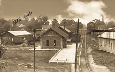 RPPC Photo Howell, Michigan, Train Station, Depot, Rare, Beautiful picture