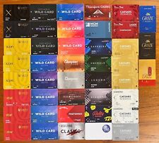 Casino Slot Card Collection Rare Metal, Different Colors, Typestyles, Retired picture