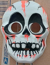 Vintage 1980s Collegeville- Skull/Skeleton Halloween Mask. Ben Cooper picture