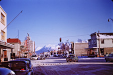 1957 MAIN STREET ANCHORAGE ALASKA 35MM SLIDE Red Border picture