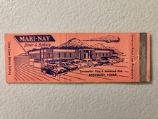 Mari-Nay Diner Rosemont Pennsylvania Full Length Matchbook Cover. picture