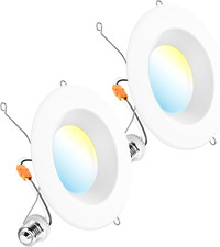 Sunco 2 Pack 6 Inch Retrofit LED Recessed Lights, 5CCT, 13W=100W, Dimmable picture