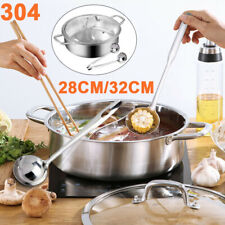 Stainless Steel Shabu Dual Sided Divider Cooking Soup Hot Pot Cookware with Lid picture