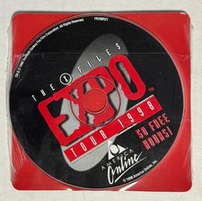 X-FILES Expo Tour 1998 AOL disc  ⭐︎ ⭐︎ ⭐︎ VINTAGE  ⭐︎ ⭐︎ ⭐︎ picture