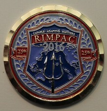 RIMPAC 2016 25th RIMPAC Hawaiian Islands Navy Challenge Coin picture